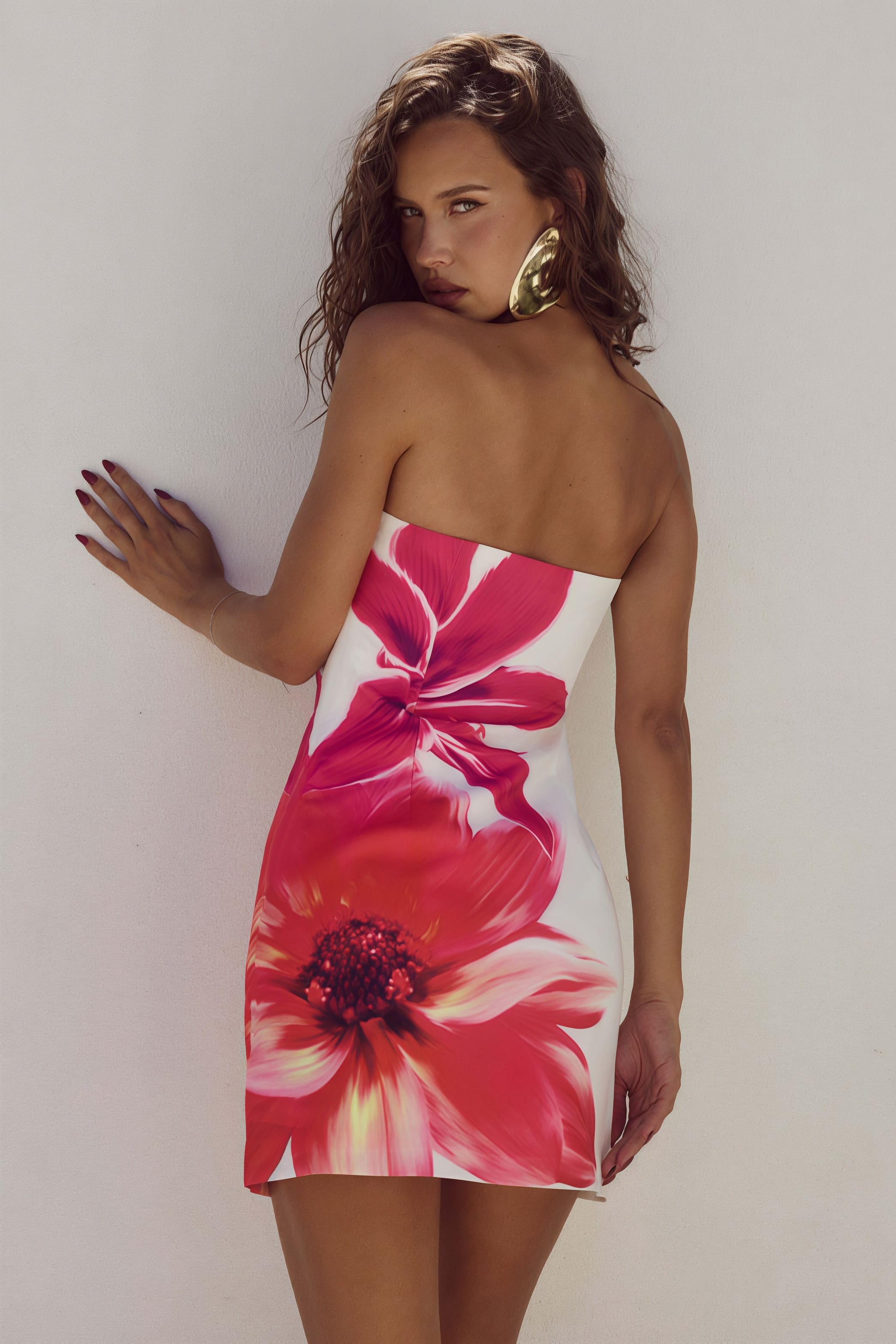 Sexy Strapless Floral Print Bodycon Mini Dress image 4