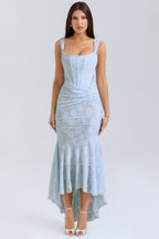 Stretch Mesh Jacquard Mermaid Formal Dress image 5