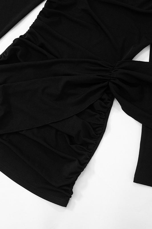 Draped Side Ruching High Waist Cocktail Dress image 8
