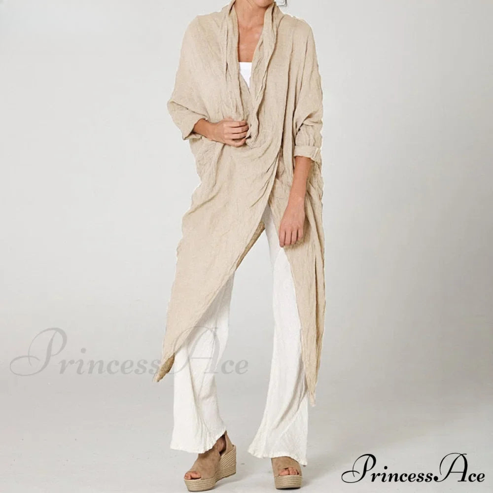 Solid Asymmetrical Cowl Neck Blouse image 4