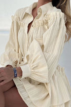 Elegant Lantern Sleeve Boho Dress image 2