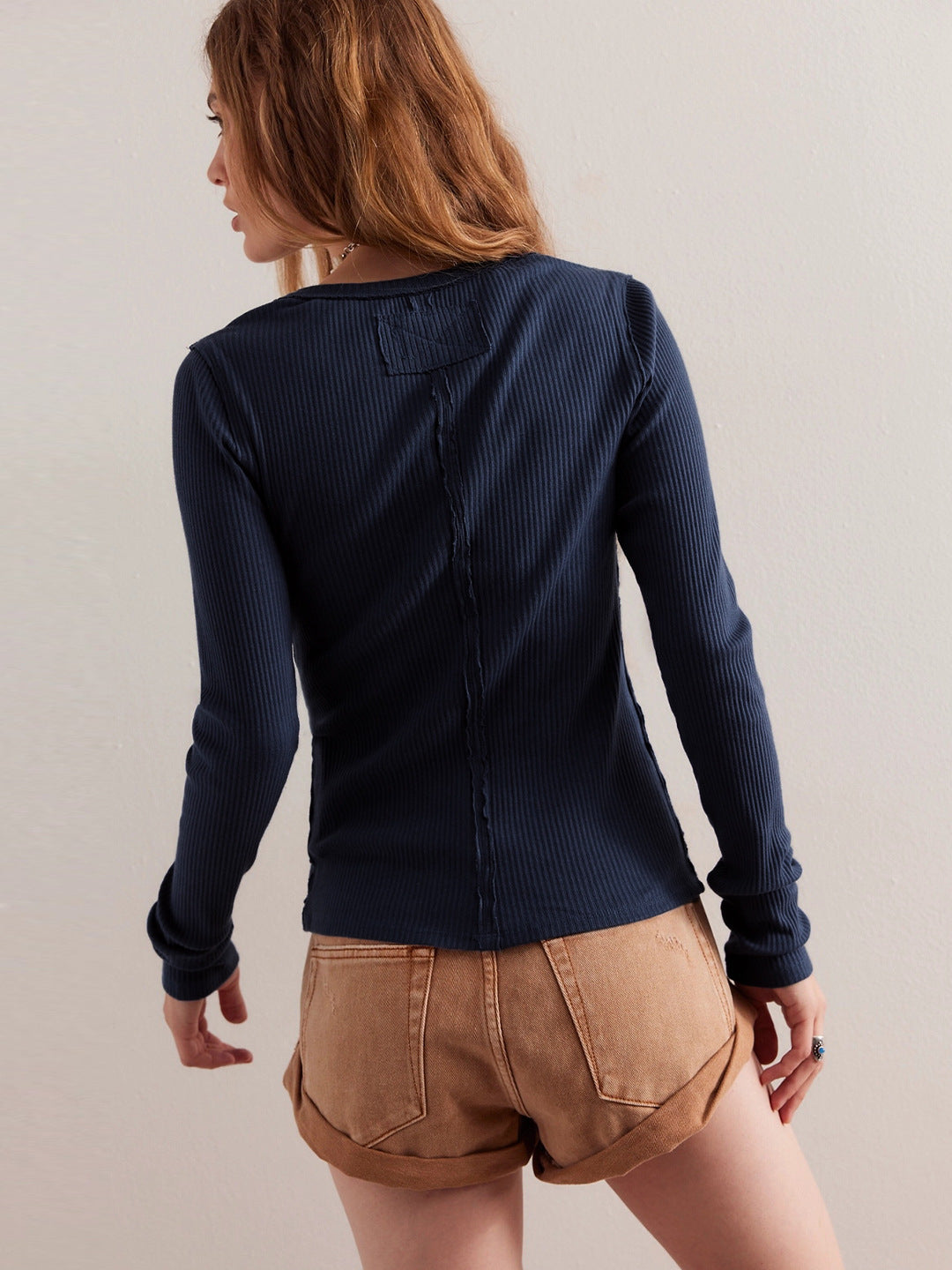 Buttoned Ribbed Knit Cardigan image 16