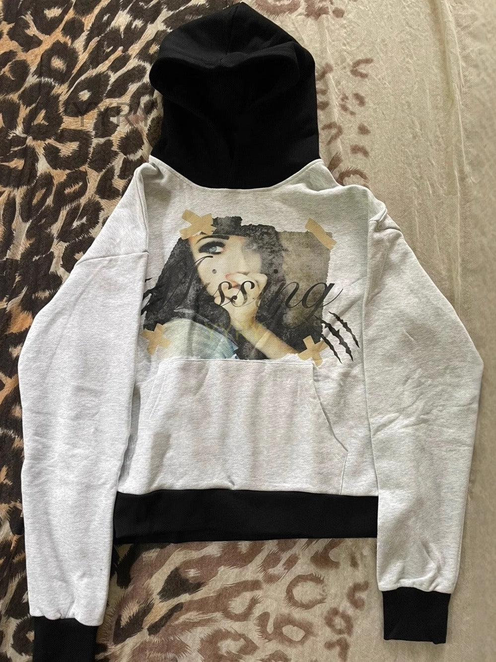 Vintage Colorblock Print Hoodie image 1