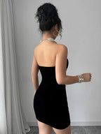 Pearl Velvet Party Evening Party Dress image 2