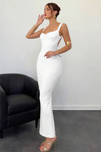 Backless Bow Slim Maxi Dress image 6