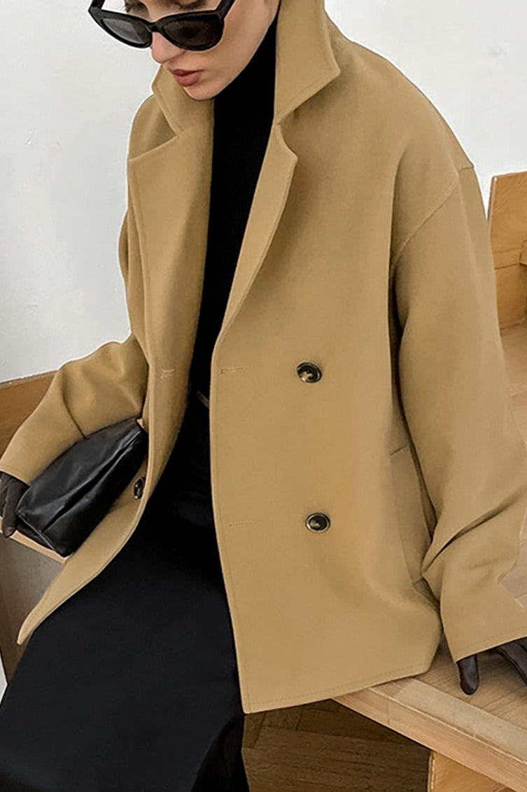Brown Boucle Notch Lapel Jacket image 3