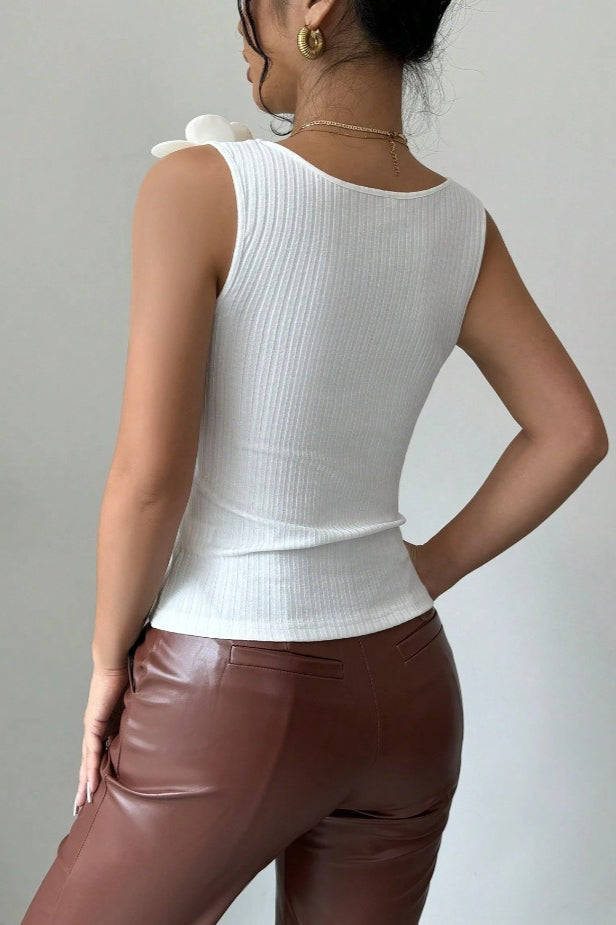 Floral Applique Knit Top image 3