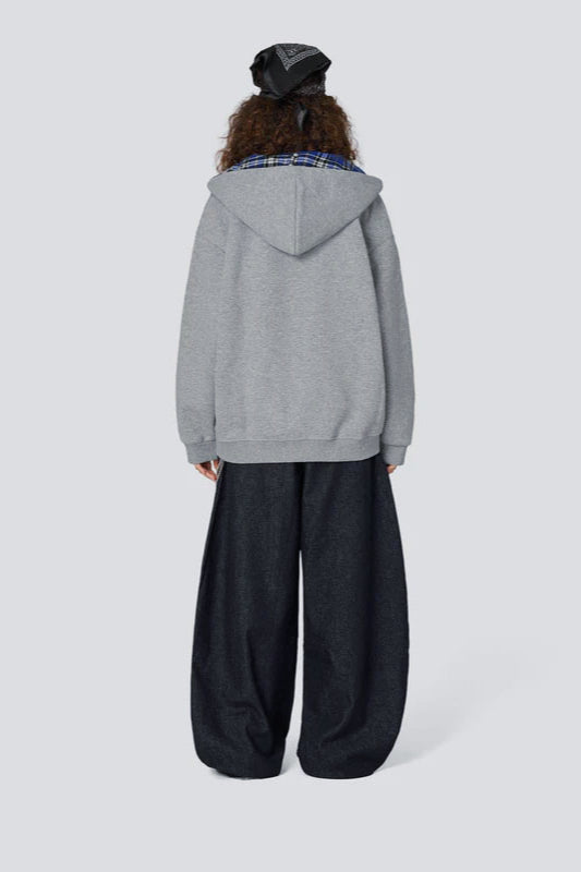 Plaid Lined Loose Fashion Hoodie image 4