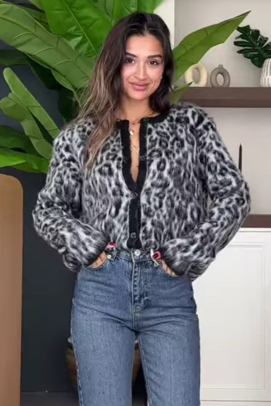 Retro Soft Touch Leopard Cardigan image 5