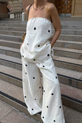 Cotton Polka Dot Cami Wide Leg Pants Two Piece Set image 1