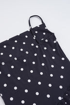 Halter Polka Dot Asymmetric Slit Mini Dress image 5
