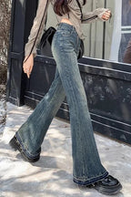 Slim Fit Elastic Bell Bottom Jeans image 4