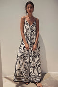Vacation Coconut Print Loose Boho Dress image 1