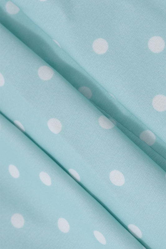 Strapless Mint Polka Dot Mini Dress image 5
