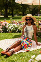 Striped Sleeveless Knit Top image 3
