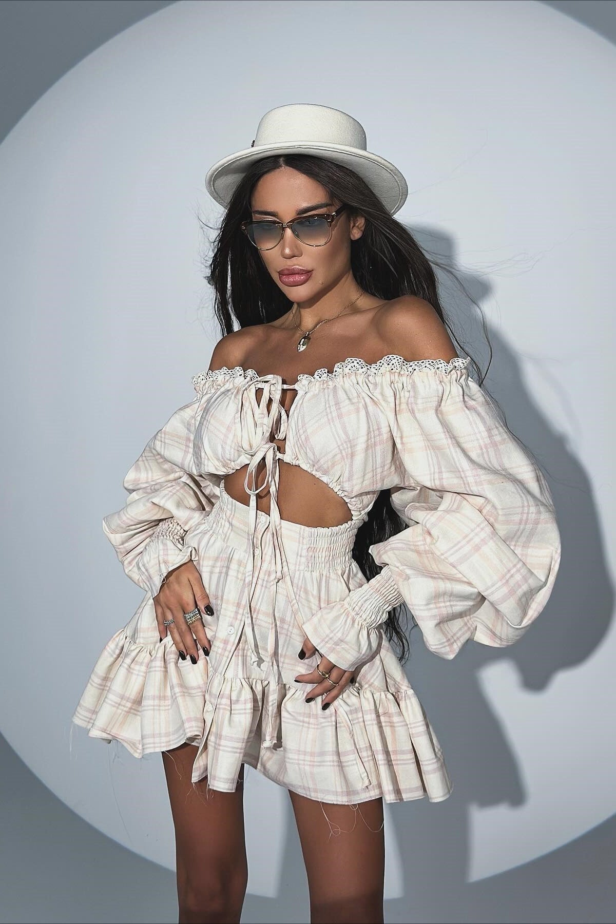 Cutout Lace Off-the-Shoulder Mini Dress image 1