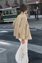 French Khaki Utility Trench Coat image 3