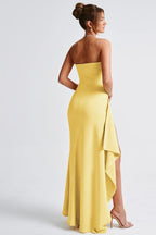 Sexy Strapless Slit Evening Party Dress image 2