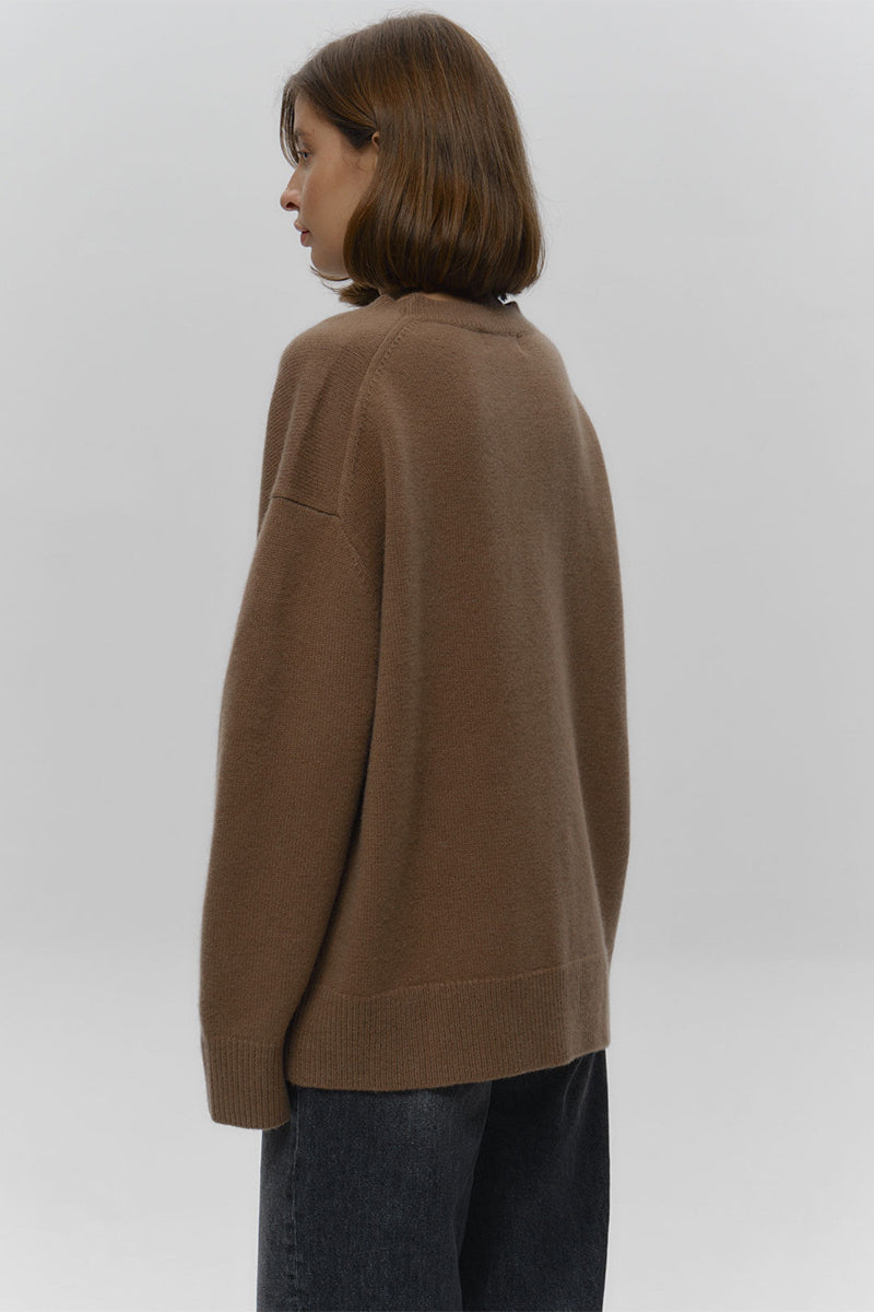Loose Fit Crew Neck Knit Sweater image 3