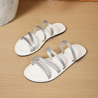 Marielle Strappy Sandals detail view styled for Avrienne