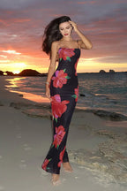 Floral Backless Bodycon Cami Maxi Dress image 1