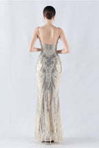 Boned Sequin Embroidered Formal Dress image 26