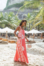 Off-shoulder Floral Print A-line Cami Maxi Dress image 2