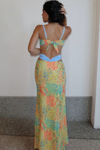 Colorblock Print Tie Up High Waist Three Piece Swim Set image 5