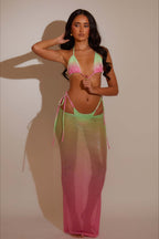 Sexy Gradient Triangle Three Piece Swim Set image 3