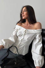 Vintage Off Shoulder Blouse image 2