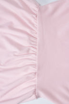 Asymmetrical Neck Long Sleeve Layered Slim Waist Mini Dress image 8