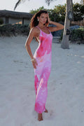Sexy Cross-Back Floral Print Strappy Bodycon Maxi Dress image 1