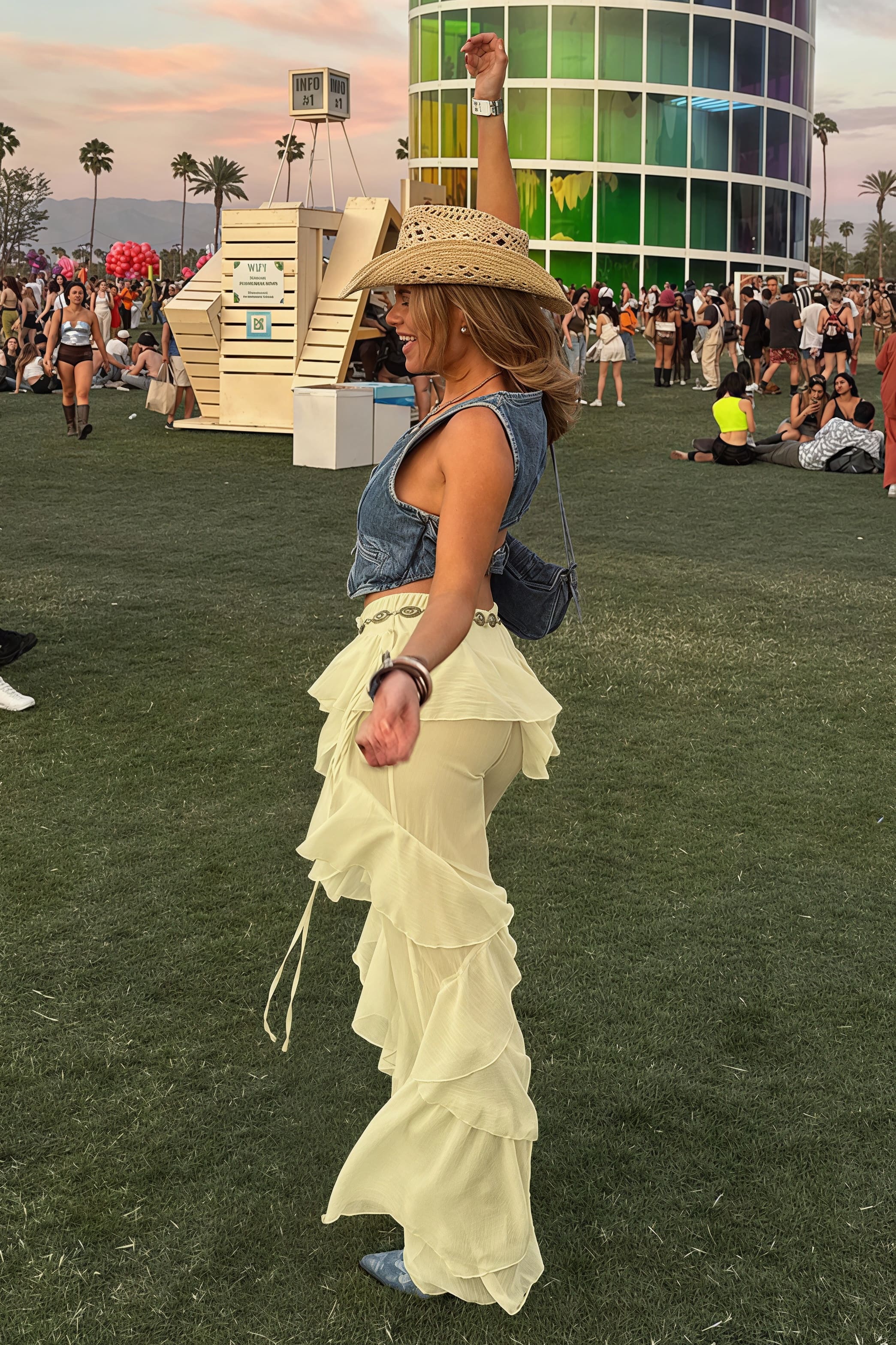 Sexy Ruffle Trim Tie Side Bootcut Pants image 6
