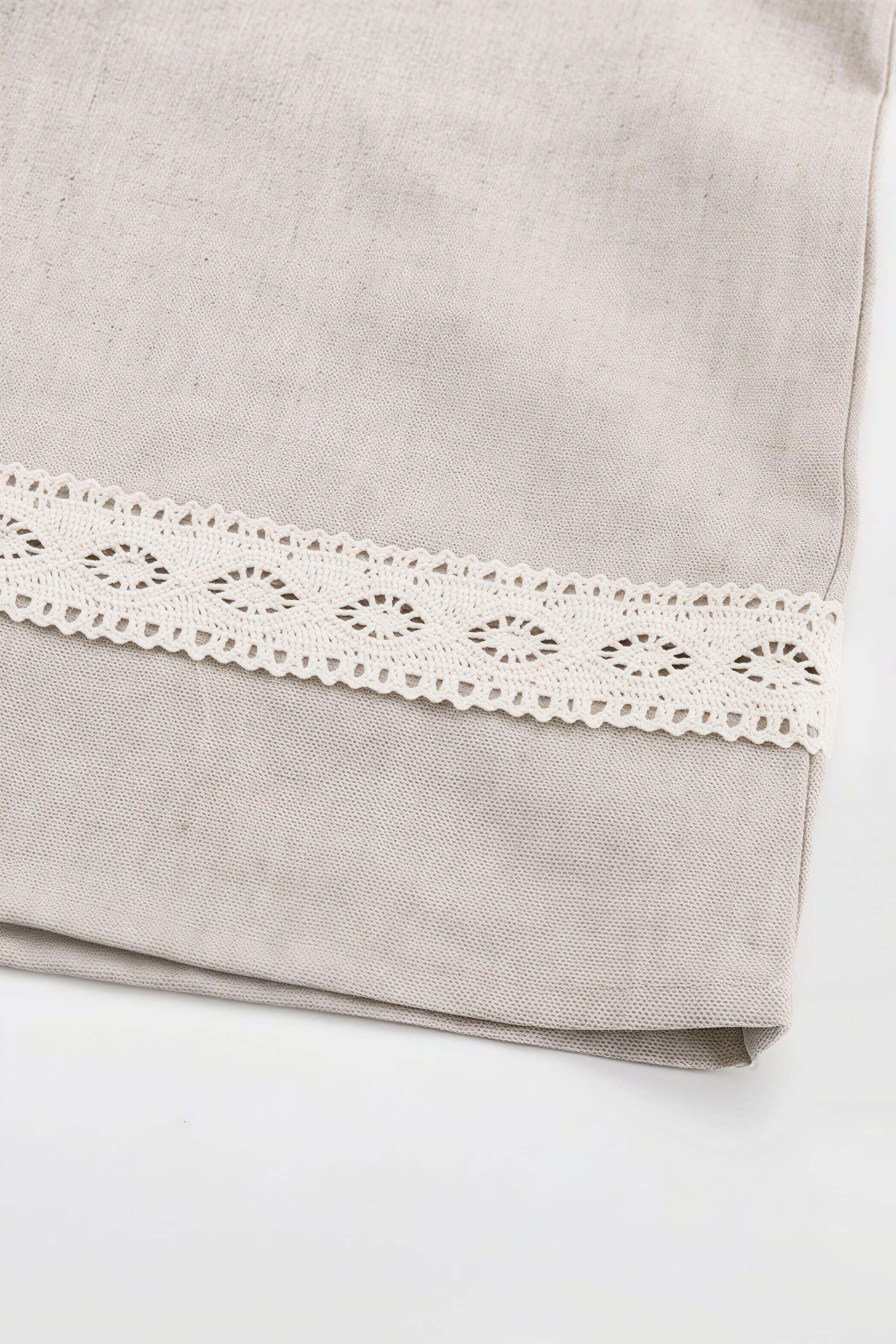Cotton Linen V Neck Lantern Sleeve Loose Mini Dress image 7