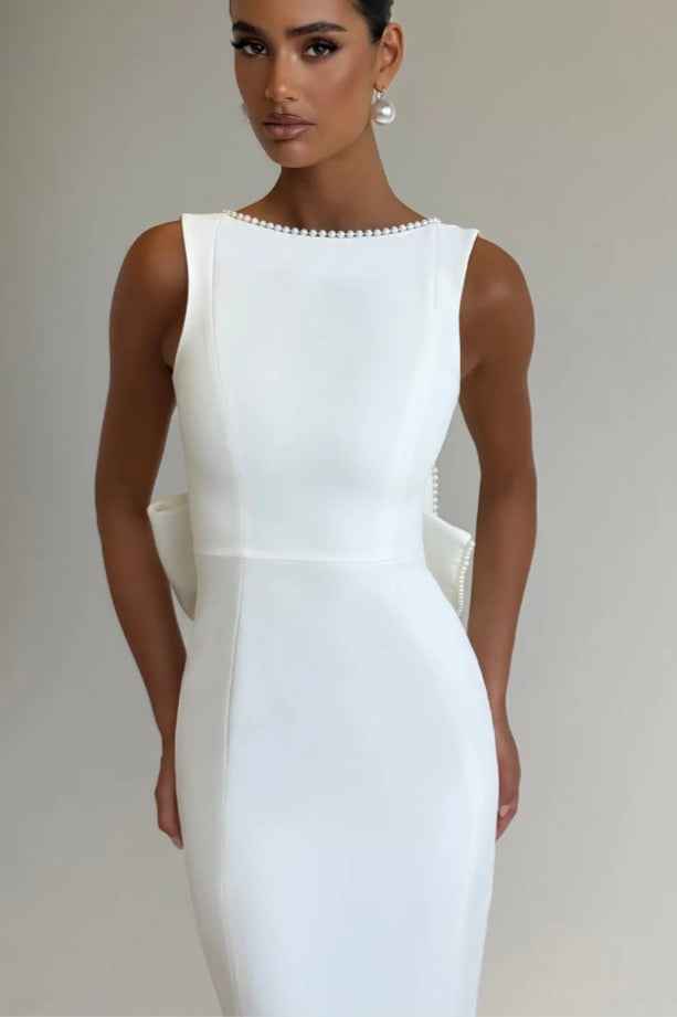Elegant Bow Slim Fit Party Dress image 4