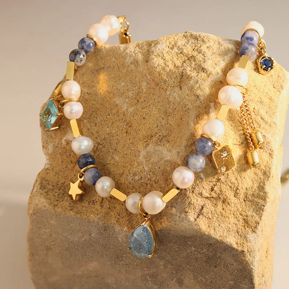 Daria Bead Necklace styled for Avrienne