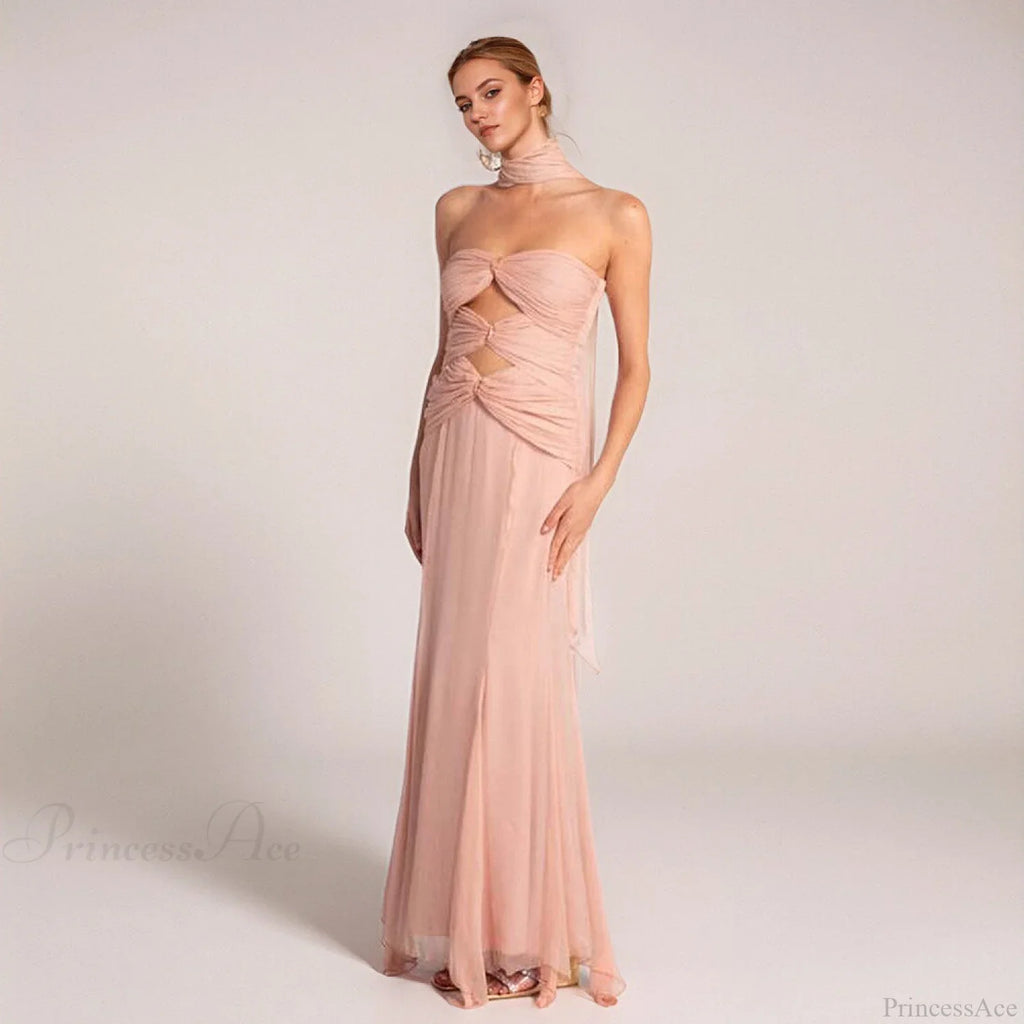 Early Fall Fish Tail Hollow Chiffon Prom Dress image 1