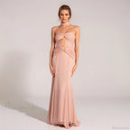 Early Fall Fish Tail Hollow Chiffon Prom Dress image 2