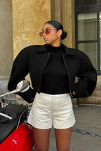 Chic Wool Zip Front Jacket image 2