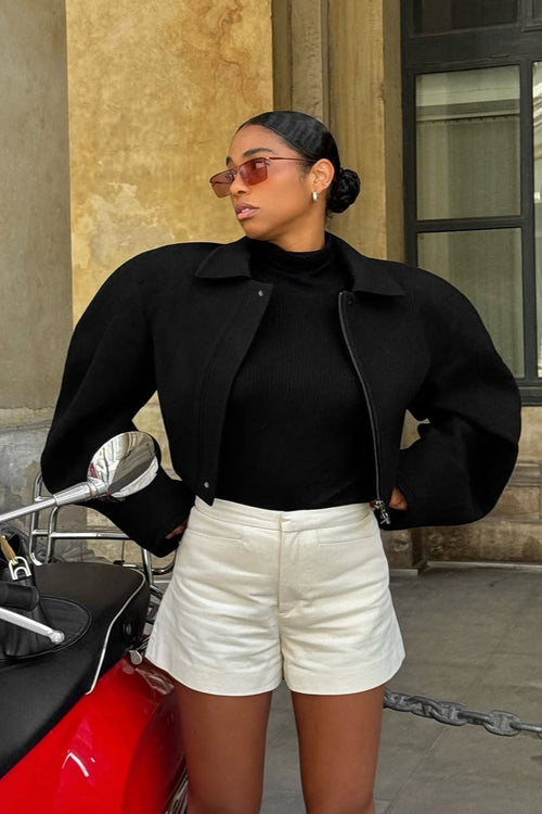 Chic Wool Zip Front Jacket image 2