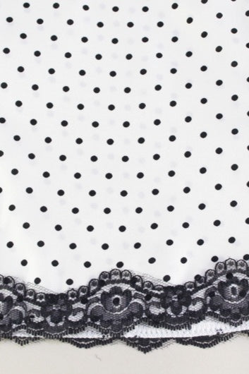 Lace-Trim V-Neck Polka Dot Halter Backless Mini Dress image 4