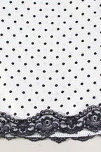 Lace-Trim V-Neck Polka Dot Halter Backless Mini Dress image 4