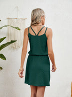 Odette Eyelet Dress detail view styled for Avrienne