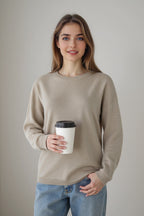 Seamless Knit Wool Pullover Sweater image 4