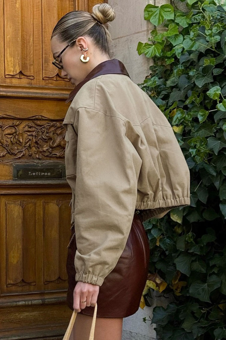 Contrast Color Loose Fit Jacket image 3