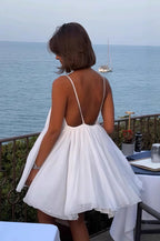 Solid Pleated Flowy Cami Mini Dress image 2