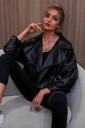 PU Leather Long Sleeve Jacket image 3