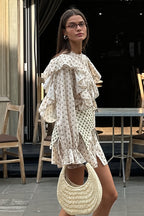 Ruffled Flare Sleeve Printed Mini Dress image 4