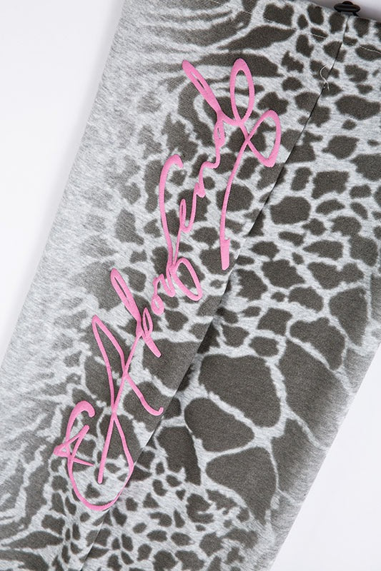 Retro Leopard Letter Embroidered Loose Pants image 5