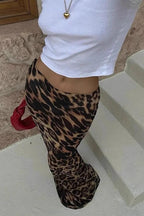 Leopard Print High Waist Maxi Skirt image 3
